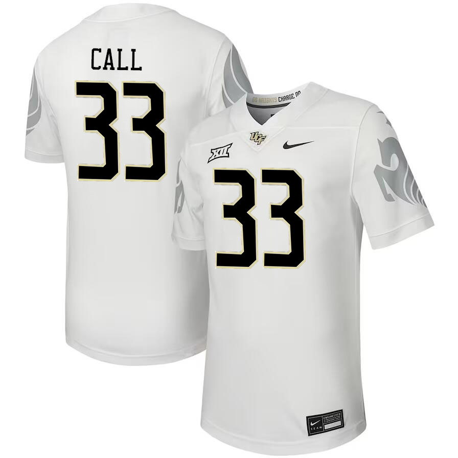 Men #33 Kaven Call UCF Knights Big 12 Conference College Football Jerseys Stitched-Black